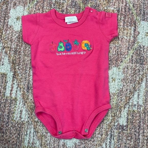 Carter's Other - Carter’s Vintage Baby Onesie Eric Carle Hungry Caterpillar Pink Size 0-3M